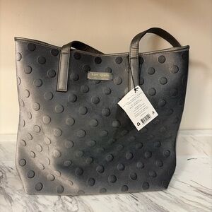Kate Spade Charcoal Polka Dot Tote